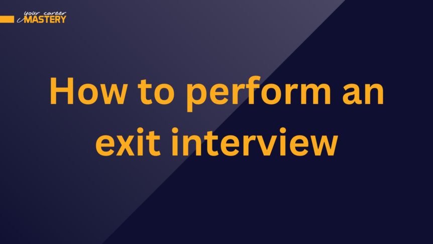 how to perform exit interview